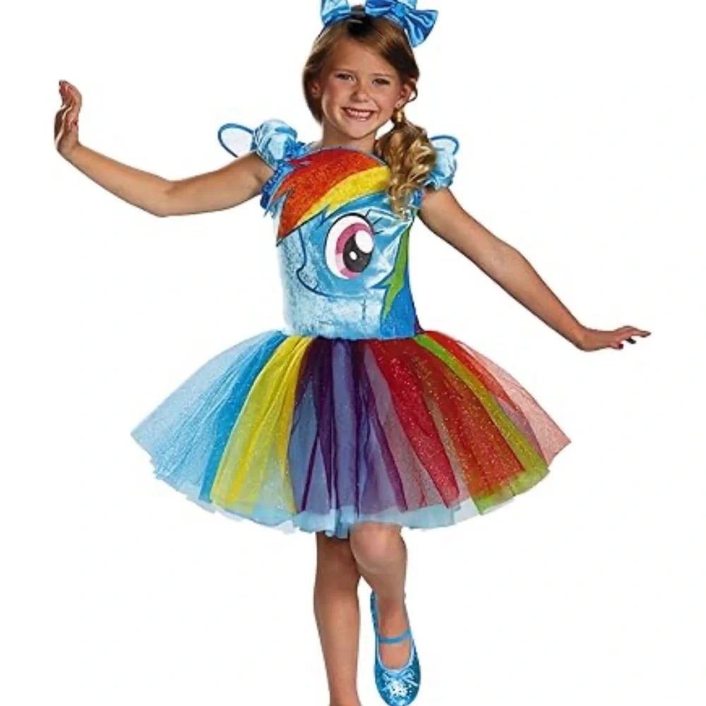 Rainbow Dash Tutu Deluxe My Little Pony Costume, Small 4-5